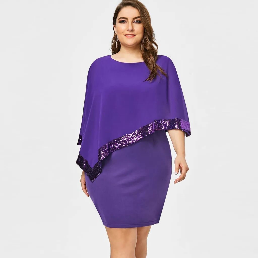 Lillianna | Sequin Cold-Shoulder Midi Dress for Women