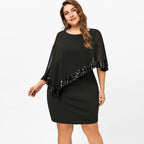 Lillianna | Sequin Cold-Shoulder Midi Dress for Women