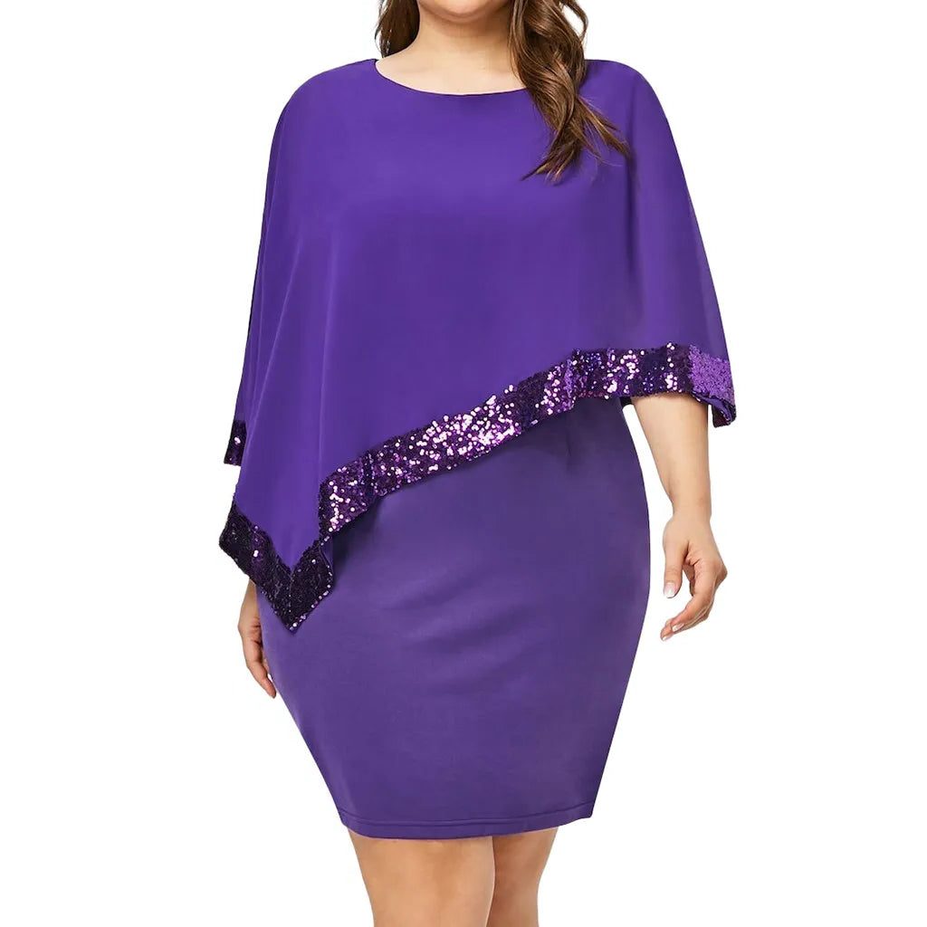 Lillianna | Sequin Cold-Shoulder Midi Dress for Women