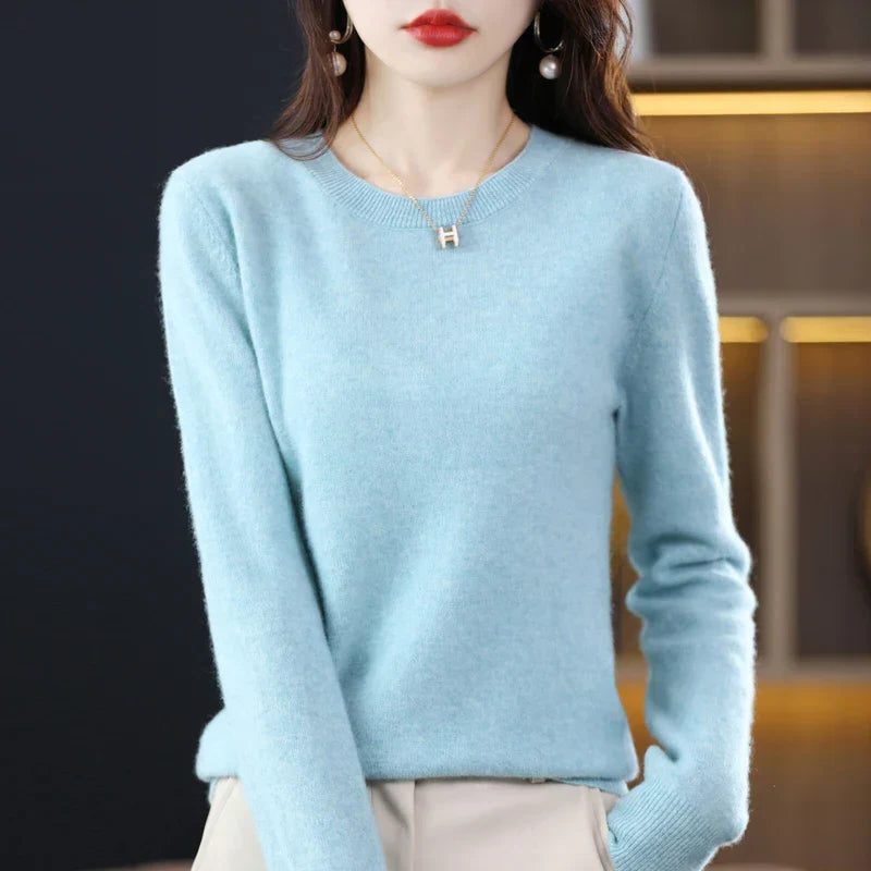 Lucetta | Crew Neck Cashmere Sweater for Women