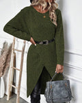 Maira | Long Cardigan Ribbed Knit Sweater for Women