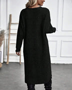 Maira | Long Cardigan Ribbed Knit Sweater for Women