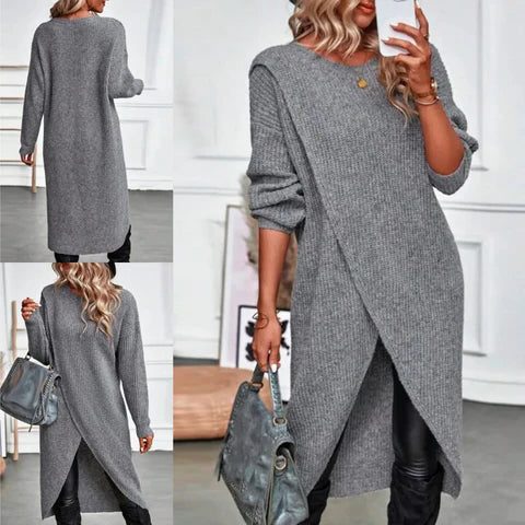 Maira | Long Cardigan Ribbed Knit Sweater for Women