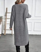 Maira | Long Cardigan Ribbed Knit Sweater for Women