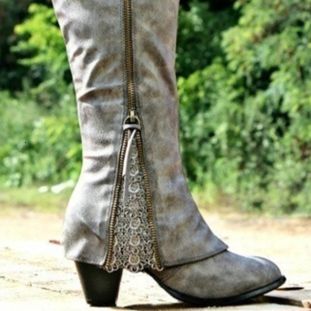 Marina | Block Heel Zip-Up Boots for Women