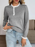 Melodie | Ribbed Knit Sweater with Crew Neck for Women