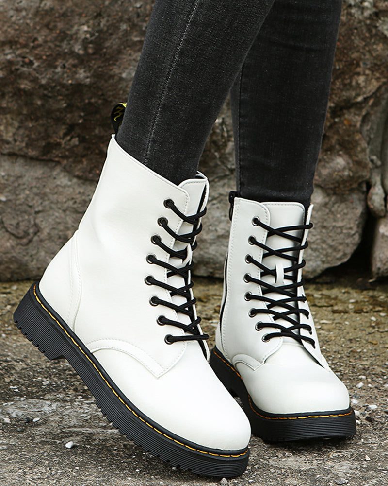 Melusine | Lace-Up Platform Ankle Boots for Women