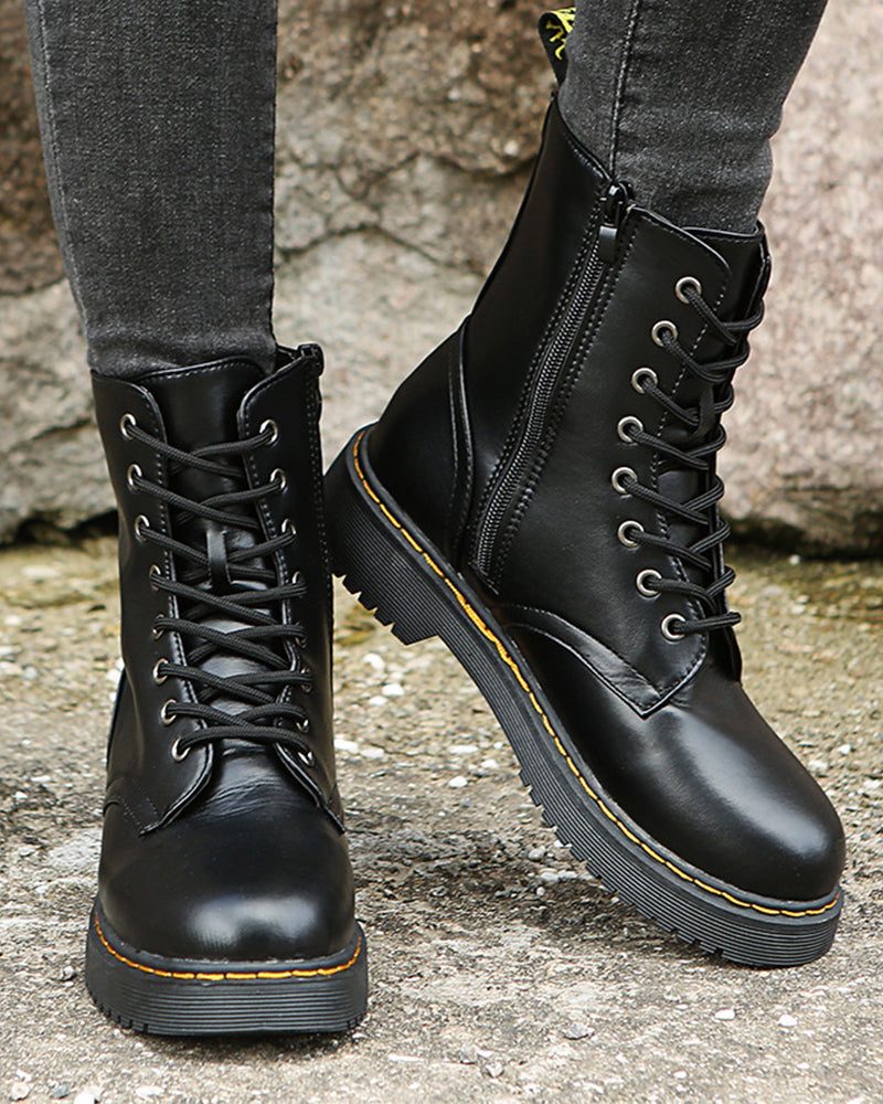Melusine | Lace-Up Platform Ankle Boots for Women