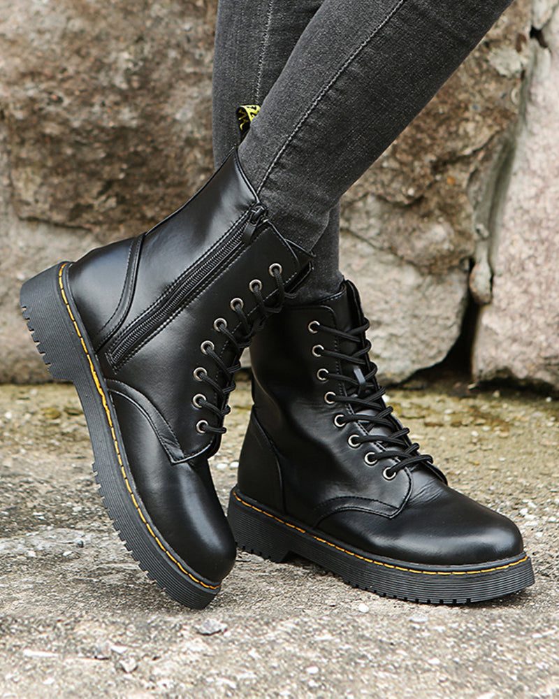 Melusine | Lace-Up Platform Ankle Boots for Women
