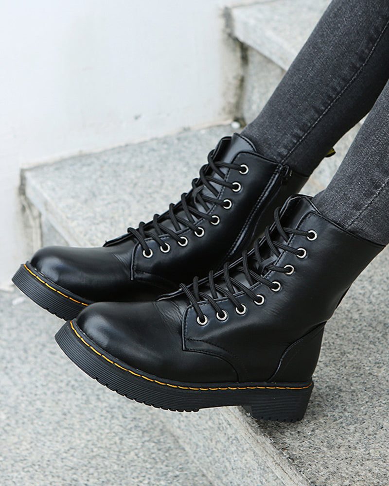 Melusine | Lace-Up Platform Ankle Boots for Women