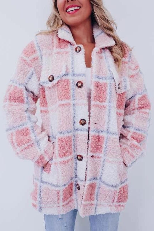 Miramar | Checkered Cardigan with Button-Down for Women