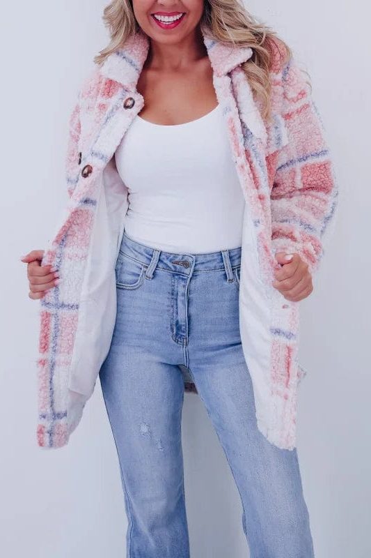 Miramar | Checkered Cardigan with Button-Down for Women