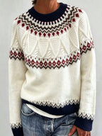Olalla | Fair Isle Sweater with Crew Neck for Women