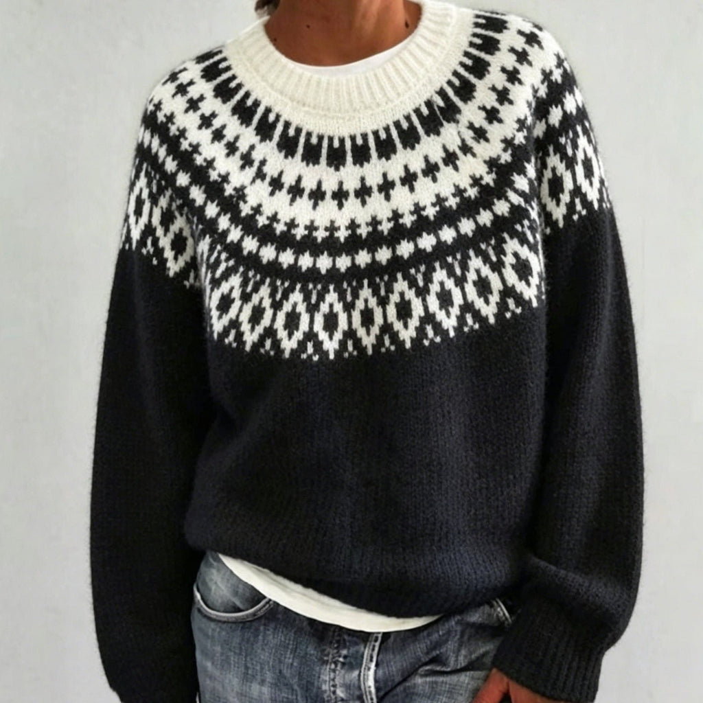 Olalla | Fair Isle Sweater with Crew Neck for Women