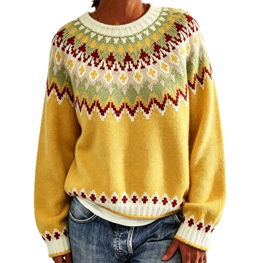 Olalla | Fair Isle Sweater with Crew Neck for Women