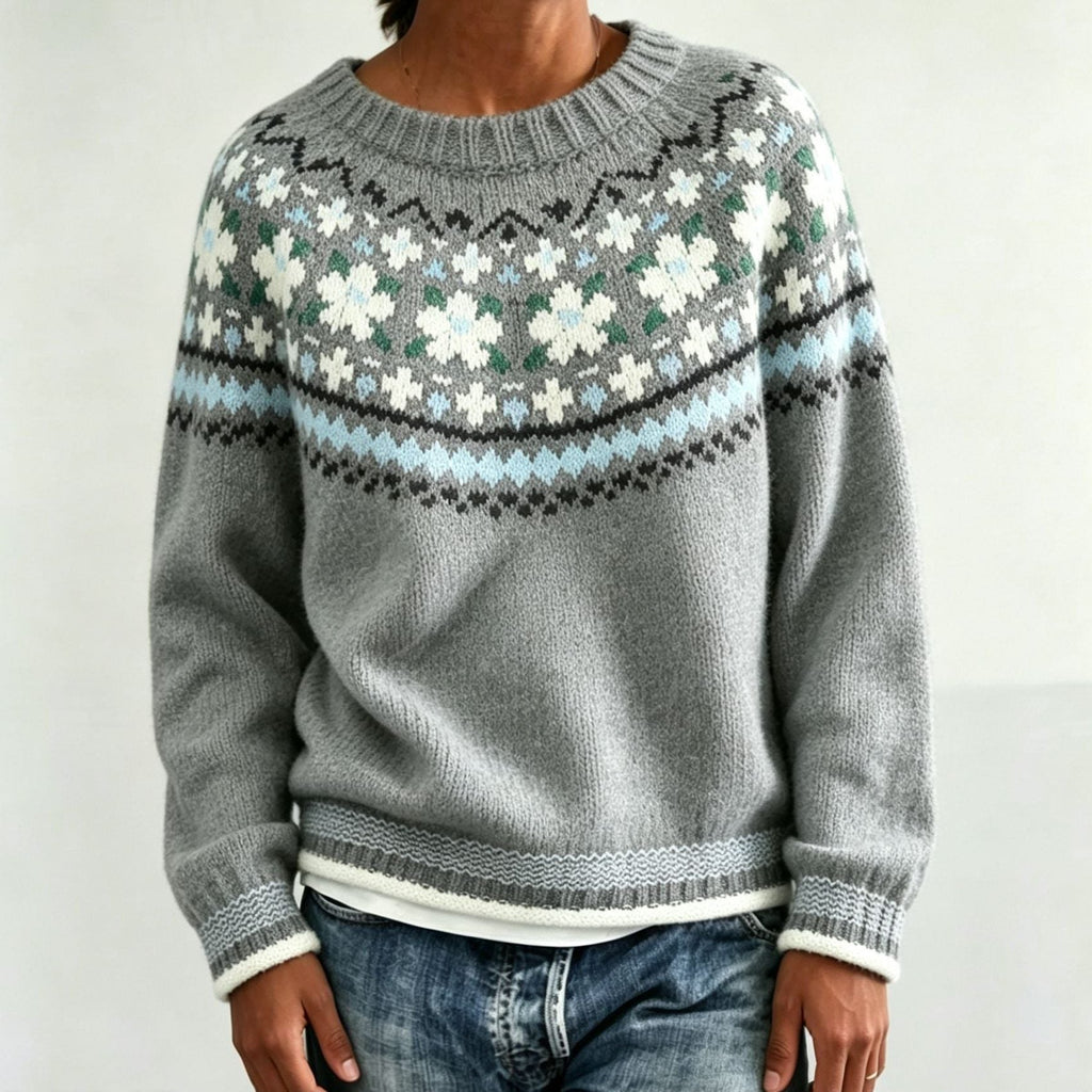 Olalla | Fair Isle Sweater with Crew Neck for Women