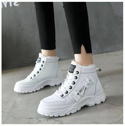Olwen | Sherpa-Lined Lace-Up Winter Ankle Boots for Women