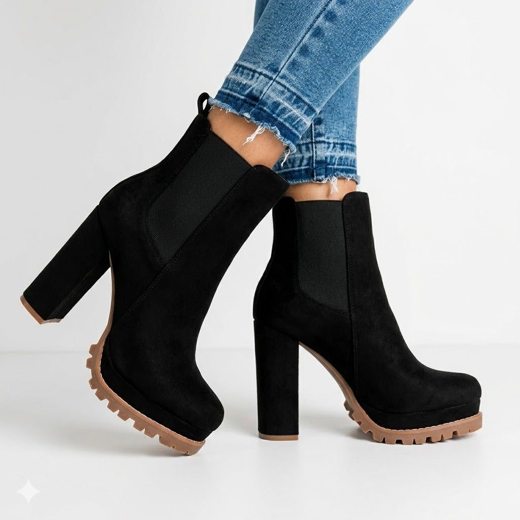 Oonagh | Platform Block Heel Ankle Boots for Women