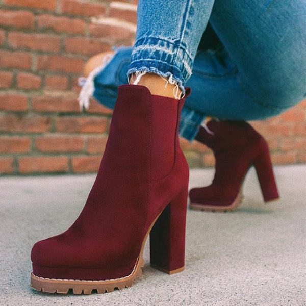 Oonagh | Platform Block Heel Ankle Boots for Women