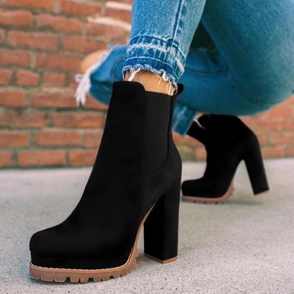 Oonagh | Platform Block Heel Ankle Boots for Women