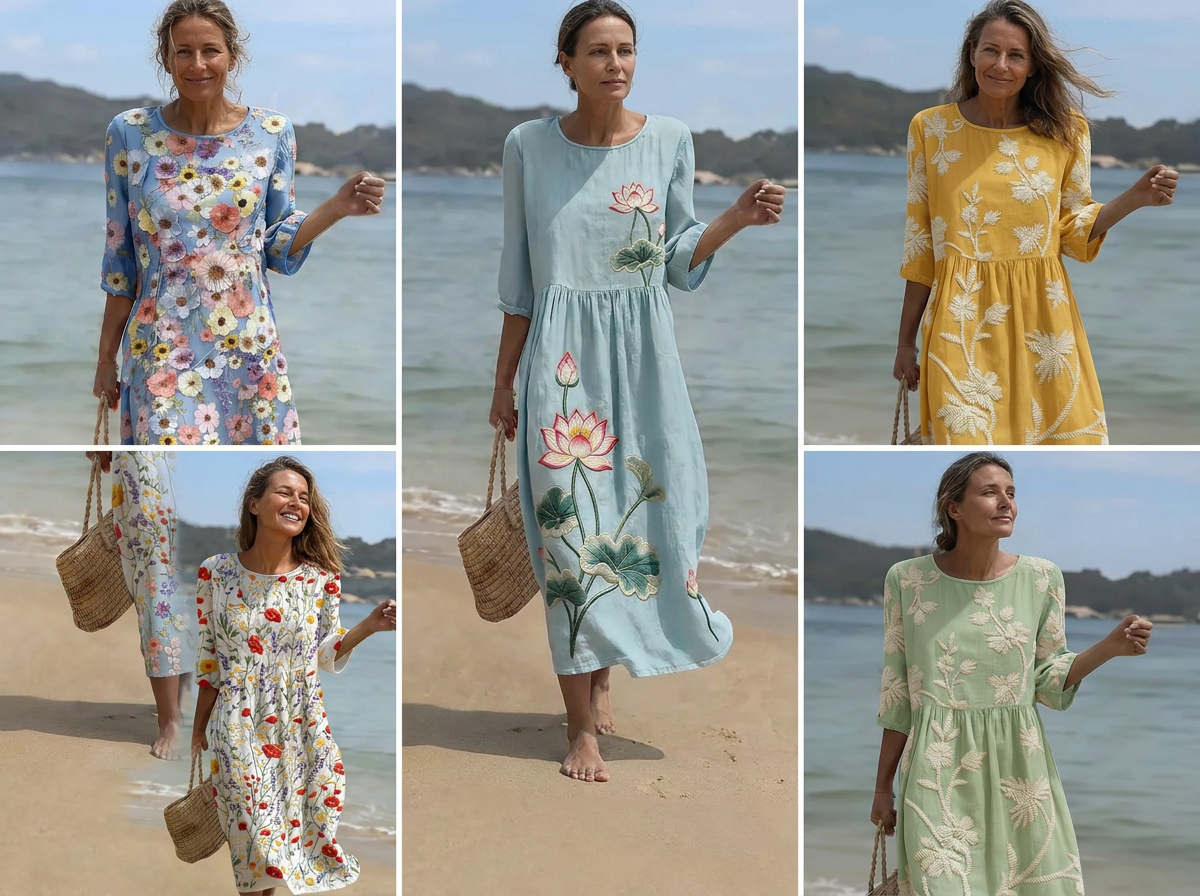Kayla | Plant & Flower Print Dress