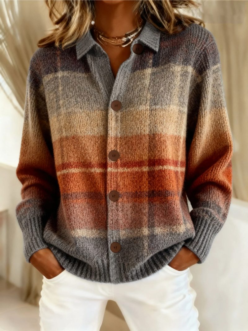 Orla | Plaid Button-Down Cardigan for Women