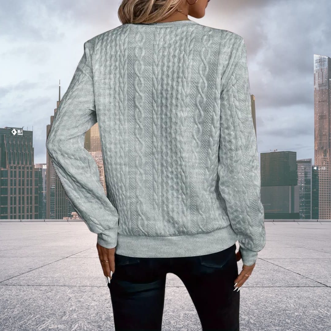 Posey | Cable Knit Zip-Up Sweater for Women