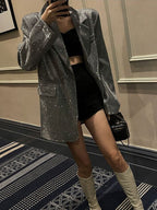 Priscilla | Sequin Oversized Blazer with Notch Lapel for Women