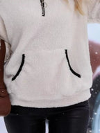 Renée | Fuzzy Half-Zip Pullover Sweater for Women