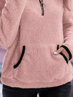 Renée | Fuzzy Half-Zip Pullover Sweater for Women