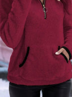 Renée | Fuzzy Half-Zip Pullover Sweater for Women
