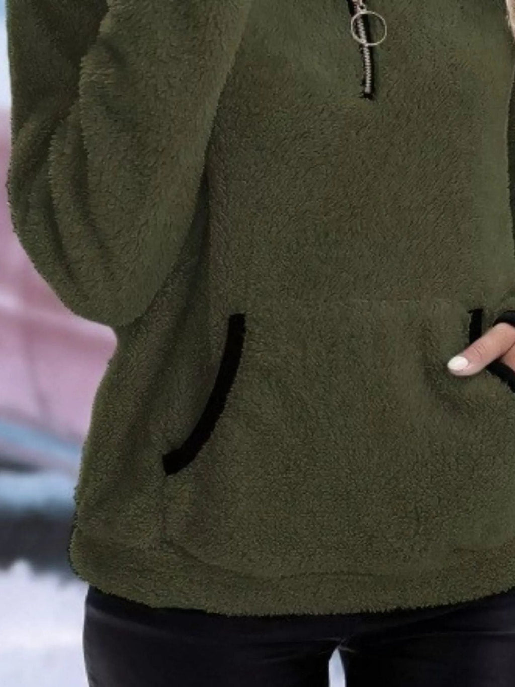 Renée | Fuzzy Half-Zip Pullover Sweater for Women
