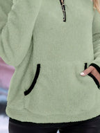 Renée | Fuzzy Half-Zip Pullover Sweater for Women