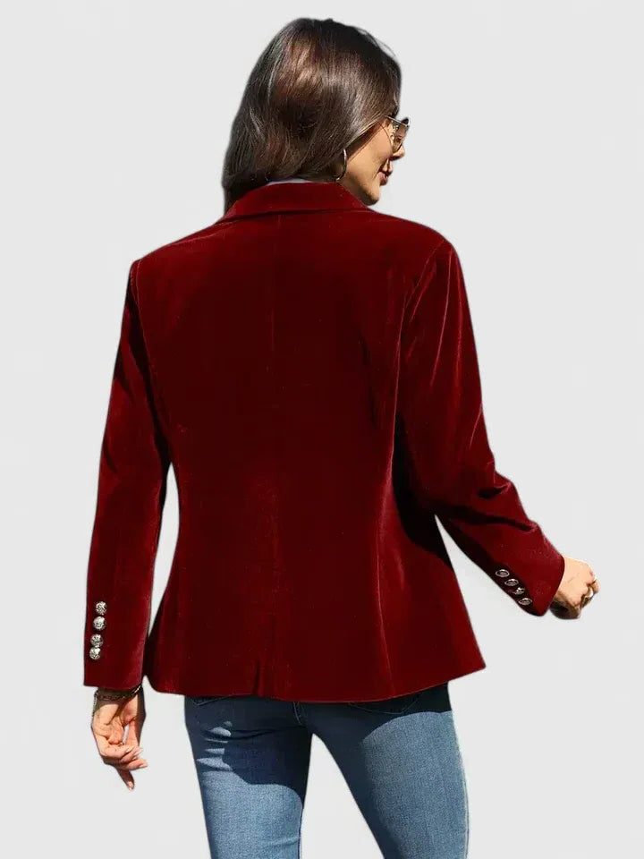 Romaine | Velvet Blazer with Notch Lapel for Women