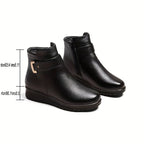 Shiloh | Fleece-Lined Ankle Boots with Buckle for Women