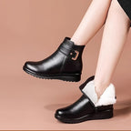 Shiloh | Fleece-Lined Ankle Boots with Buckle for Women