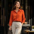 Wing-Collar Blouse