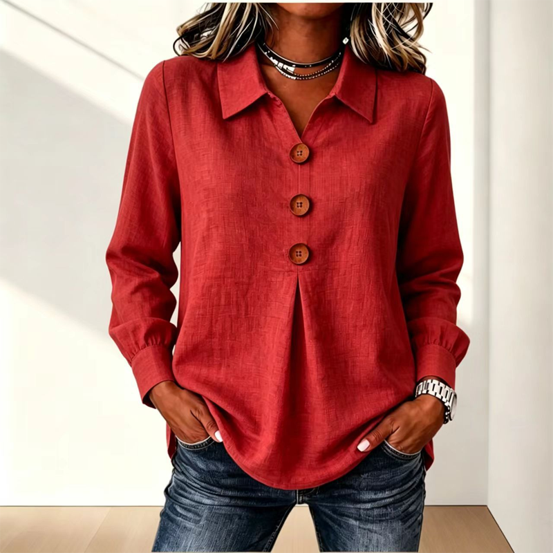 Wing-Collar Blouse