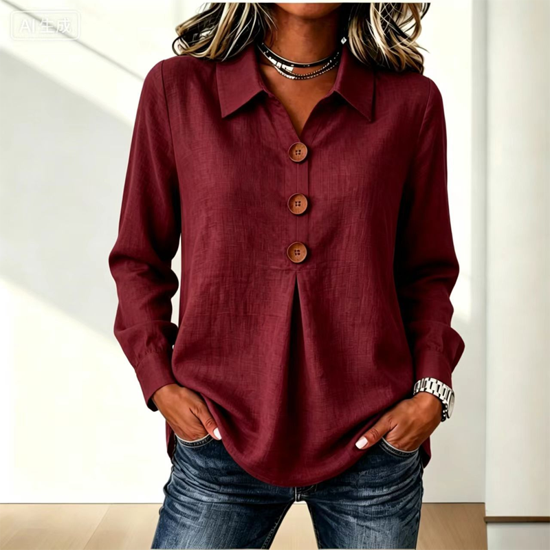 Wing-Collar Blouse