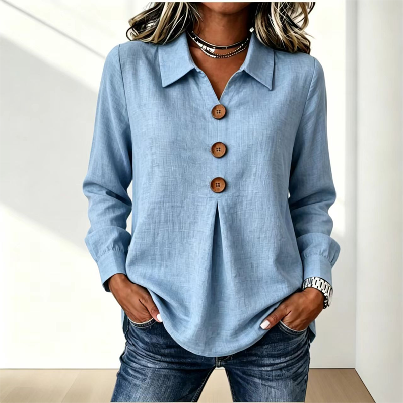 Wing-Collar Blouse