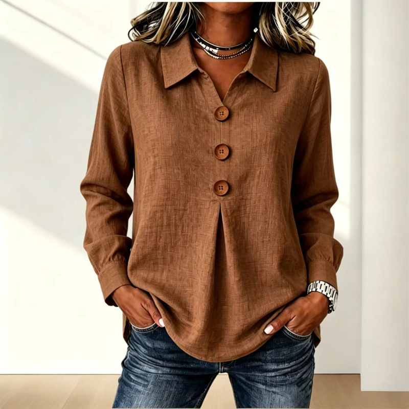 Wing-Collar Blouse