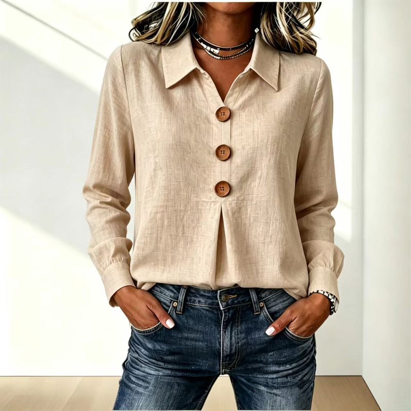 Wing-Collar Blouse
