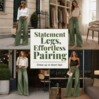 👖 Longer-Looking Legs, Easy Comfort | Women's Vintage High-Waisted Wide-Leg Jeans