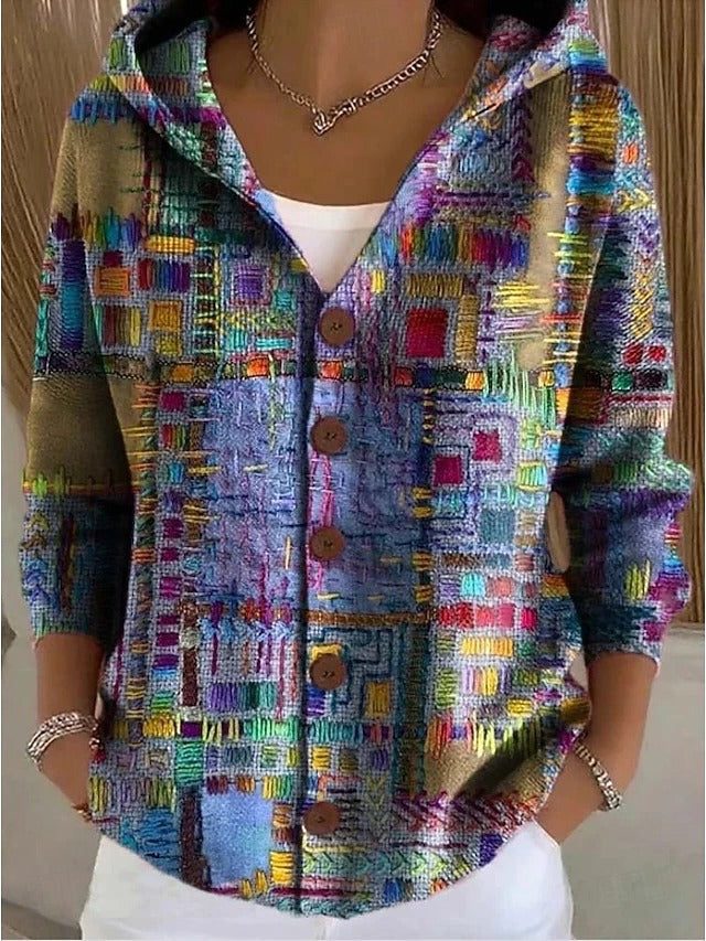 Tamora | Button-Front Hooded Cardigan with Pockets for Women