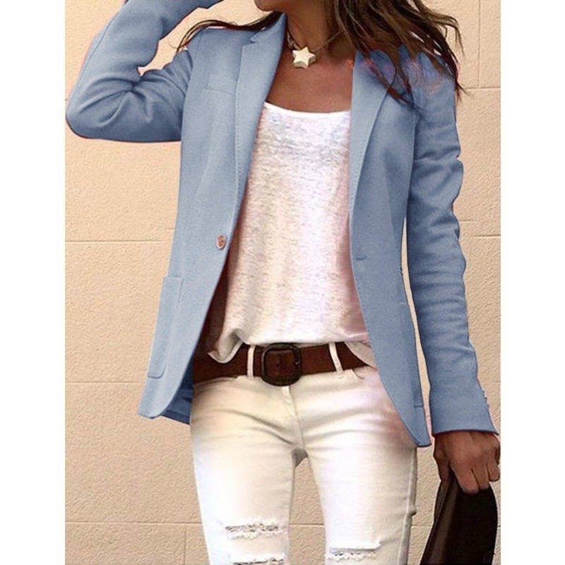 Theophania | Notch Lapel Button-Down Blazer for Women