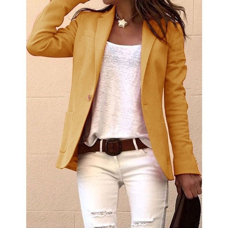 Theophania | Notch Lapel Button-Down Blazer for Women