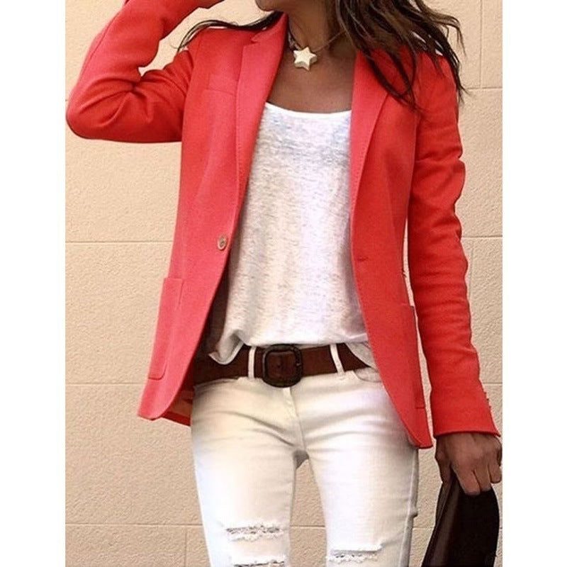 Theophania | Notch Lapel Button-Down Blazer for Women