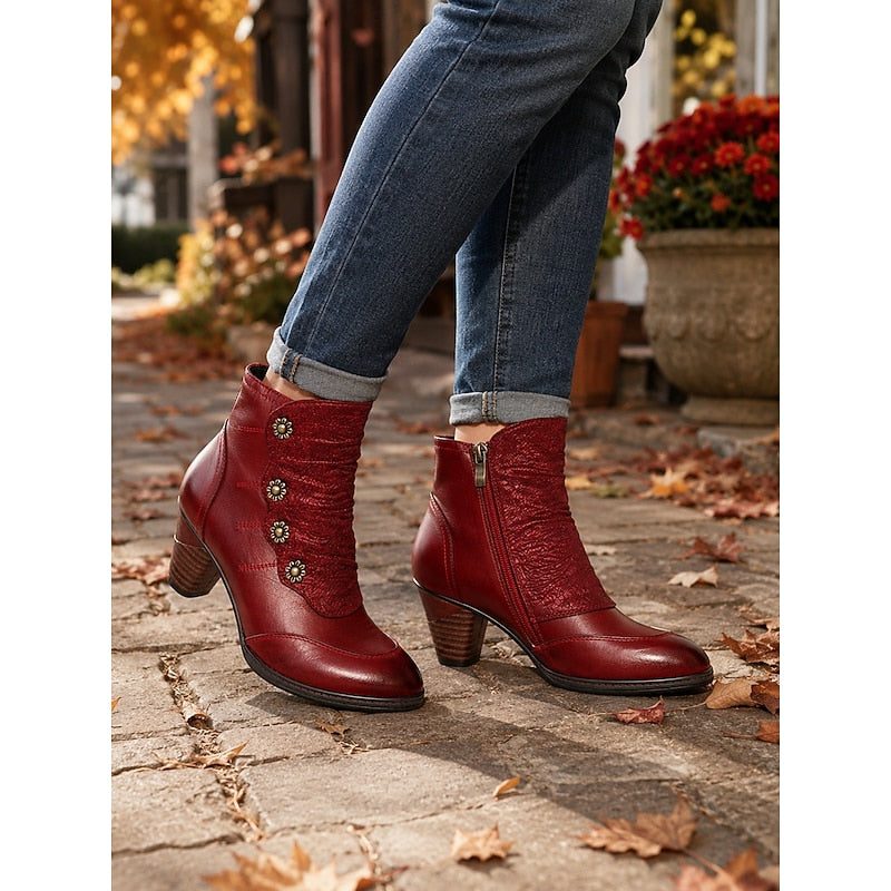 Valencia | Block Heel Ankle Boots for Women