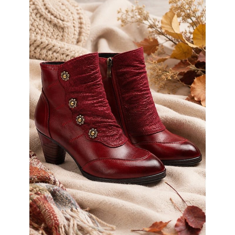 Valencia | Block Heel Ankle Boots for Women