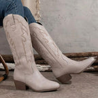 Wendeline | Embroidered Cowgirl Block Heel Boots for Women